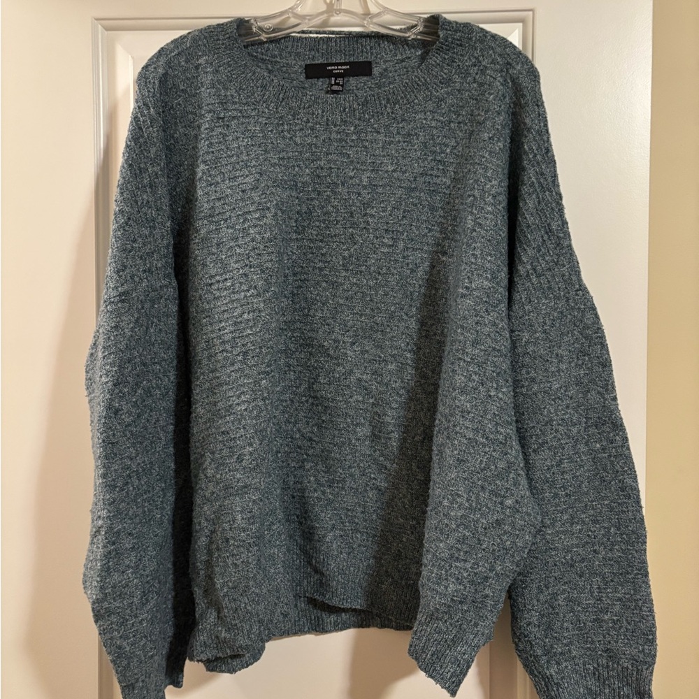 Vero Moda Women's Blue/Green Crewneck Sweater